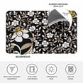 thumbnail image 3 of Black White Floral Door Mat Indoor Outdoor, Farmhouse Vintage Botanical Leaves Non Slip Welcome Mat with Rubber Backing, Absorbent Fabric Front Door Mats Entryway Rug for Home Patio Entrance 16"x24", 3 of 8