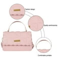 Women Vegan Leather Handbags Ladies Purse Tote Shoulder Bag,pink