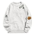 thumbnail image 3 of Boo Halloween Sweatshirts for Women 2025 Long Sleeve Crewneck Spooky Boo Ghost Graphic Sweatshirt Pullover Tops, 3 of 5