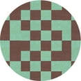 thumbnail image 1 of Ahgly Company Machine Washable Indoor Round Transitional Medium Aqua Marine Green Area Rugs, 3' Round, 1 of 7