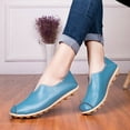 thumbnail image 2 of Huesdet Loafers for Women Slip On Comfortable Round Toe Casual Fashion Flats Dressy Shoes(Blue,7), 2 of 7