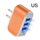 thumbnail image 4 of Seitruly de enchufe de EE. UU. USB 3 puertos LED Plástico 110V Adaptador de carga Protección de circuito de viaje Accesorio de bloque de carga Type3 NO3, 4 of 6