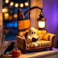 thumbnail image 7 of Cute Ghost Reading Lantern, 3D Resin Halloween Ghost Night Light Ghost Warm Light Indoor Reading Lamp Glowing Halloween Ghost Decorations for Bedroom Living Room, 7 of 7