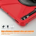 thumbnail image 6 of Shockproof Case for Samsung Galaxy Tab S10+/ S9+/ S9 FE+ Plus 12.4 Inch, 360 Rotating Stand Heavy Duty Protective Shoulder Strap with S Pen Holder Cover for Galaxy Tab S10+/S9+/S9 FE+, Red, 6 of 20