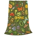 thumbnail image 2 of Fotbe Camping 1 Manta de Franela Acolchonada con Estampado, Súper Suave y Esponjosa, Extra Grande para Sofá, Cama, Uso Todo el Año-80"x60", 2 of 7