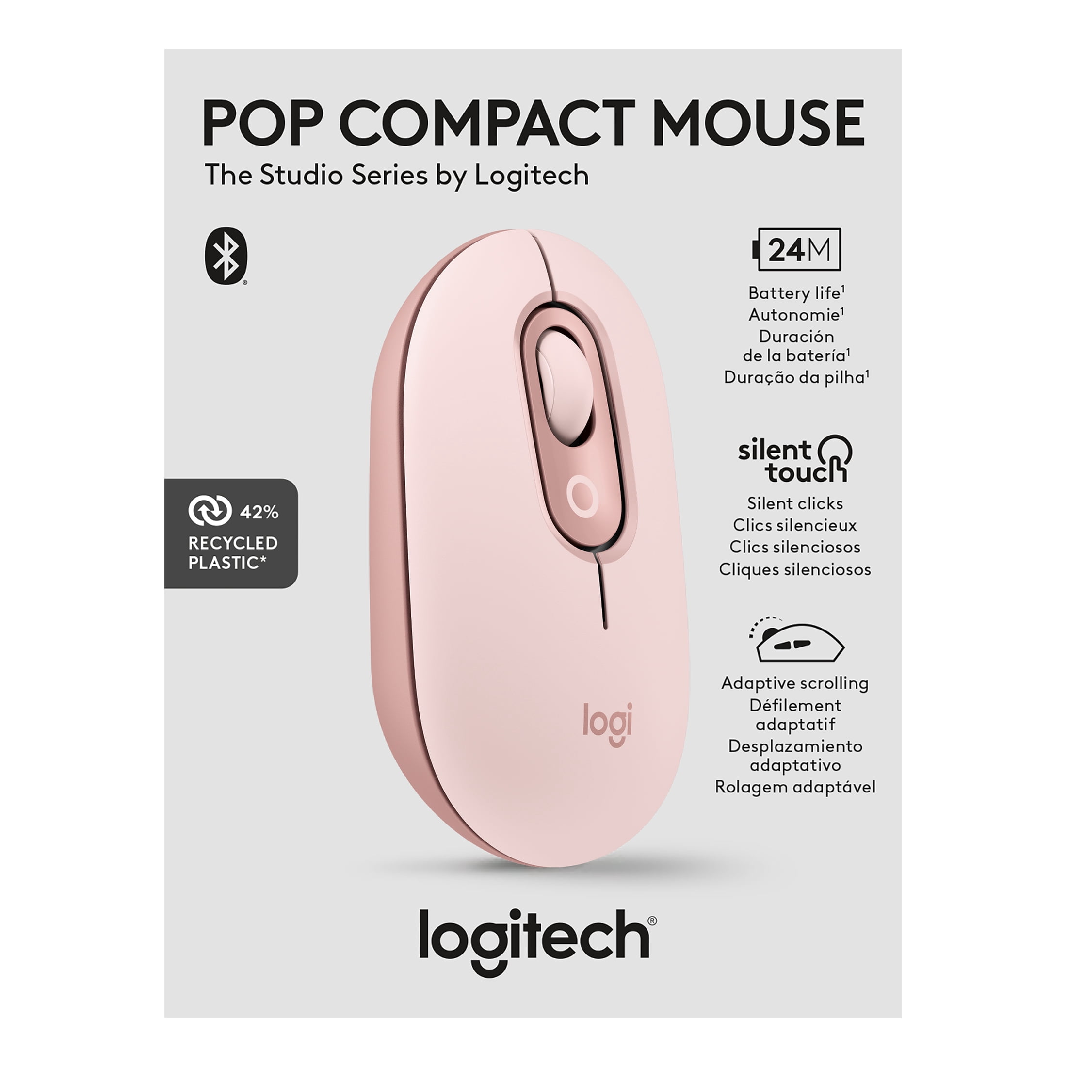 Logitech POP Compact Mouse Rose