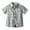 Grey Plaid, variant on Summer Little Boys Shirt, Short Sleeve Lapel Single-breasted Top