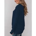 thumbnail image 2 of Women's Long Sleeve Pullovers Cowl Neck Shirt Casual Tunic Tops, 2 of 2