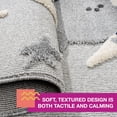thumbnail image 4 of TOWN & COUNTRY PLAY Good Night Moon & Stars Kids Area Rug, Soft & Plush, Calming, Bedroom Rug, Nursery Decor, Playroom & Classroom Rugs, Grey, 7'10"x10’2”, 4 of 4