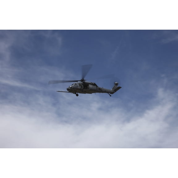 US Air Foce HH-60G Pave Hawk in flight over Arizona Canvas Art - Terry MooreStocktrek Images (35 x 23)