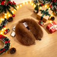 thumbnail image 2 of Fuzzy Neck Scarf for Women Outdoor Solid Color Plush Neck Warmer Soft Cozy Winter Scarf Fall Fashion Accessories Everyday Wear Snap Button Collar Wrap Cold Weather Wear Lightweight, 2 of 3