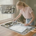 thumbnail image 3 of ZIATUBLES Daisy Wood Grain Print Ironing Pad for Table Top Portable Ironing Mat Blanket Foldable Ironing Board Replacement for Washer Dryer Countertop Travel, 31.5" x 19.6", 3 of 7