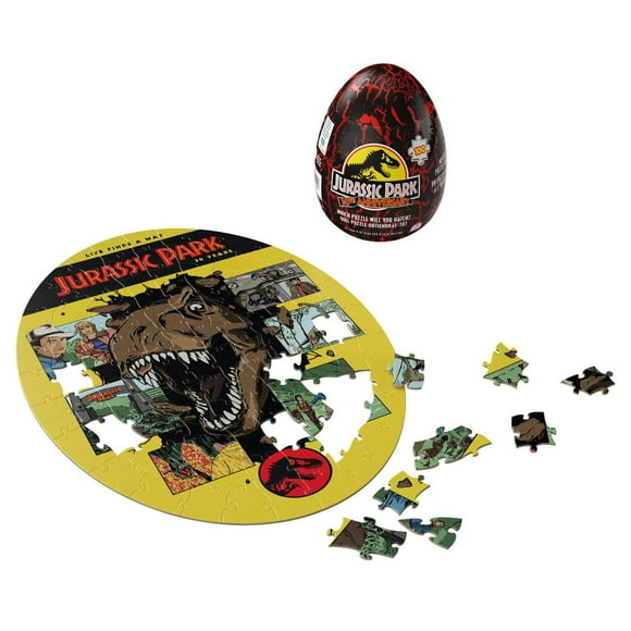 Jurassic World, Puzzle mystère de 100 pièces, Film parc de dinosaures avec emballage en forme d'œuf, pour adultes et enfants à partir de 4 ans