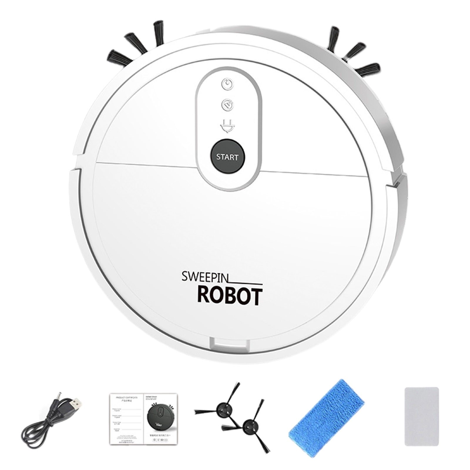 Oggfader Robot Vacuum Vacuum Cleaning Robot Home Intelligent Sweeping Machine Pet Cleaning Hair Suction Sweeping And Mopping Three In One Sweeping Machine White