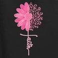 thumbnail image 5 of Wild Bobby, Faith Pink Ribbon Sunflower, Breast Cancer Awareness, Women Slim Fit Junior Tee, Black, Small, 5 of 5