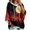 Vermilion -AA02, variant on IYYVV Halloween Women Oversized 3/4 Sleeve Hoodies Casual Pullover Crewneck Sweatshirt Basic Fall Winter Hoodies Beige 2XL