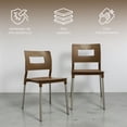 thumbnail image 3 of Ilios Innova | Set de 4 Sillas Valenia Modernas para Comedor y Restaurante, Diseño Minimalista Apilable de Polipropileno y Aluminio, Resistentes a la Intemperie, Uso Interior y Exterior, Color Café, 3 of 9