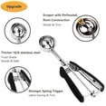 thumbnail image 4 of Cookie Scoop Set, 3Pcs Ice Cream Scoop, Cookie Scoops for Baking Set of 3, 18/8 Stainless Steel Cookie Scooper for Baking, Ice Cream Scooper with Trigger Release, Cookie Dough Scoop with Non-slip Grip, 4 of 7