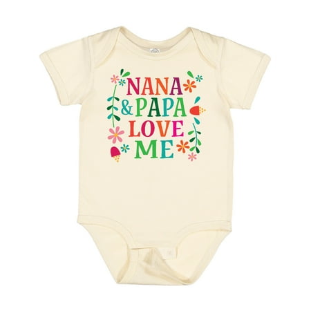 

Inktastic Nana and Papa Love Me Gift Baby Girl Bodysuit