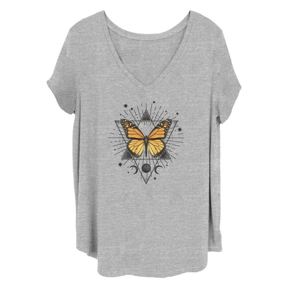 Women's Lost Gods Celestial Butterfly Graphic T-Shirt