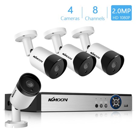 8CH Home Camera System DVR Recorder with 4pcs 2.0MP HD Indoor Outdoor