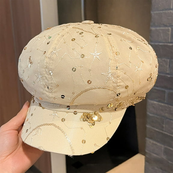 Women's Summer Beret Hat, Adjustable Lightweight Beach Hat, Breathable Octagonal Sun Hat, Casual Outdoor Sun Protection Hat, Stylish Summer Accessory