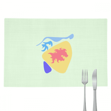 

Stick Figure Lion Icon Art Deco Fashion Placemat Pad Kitchen Woven Heat Resistant Cushion Rectangle