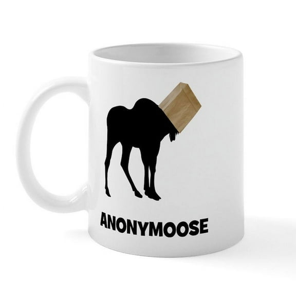 CafePress - Anonymoose Mug - 11 oz Ceramic Mug - Novelty Coffee Tea Cup