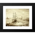 thumbnail image 2 of Elizabeth Murray 18x14 Black Modern Framed Museum Art Print Titled - Loading Boat in Port, 2 of 5