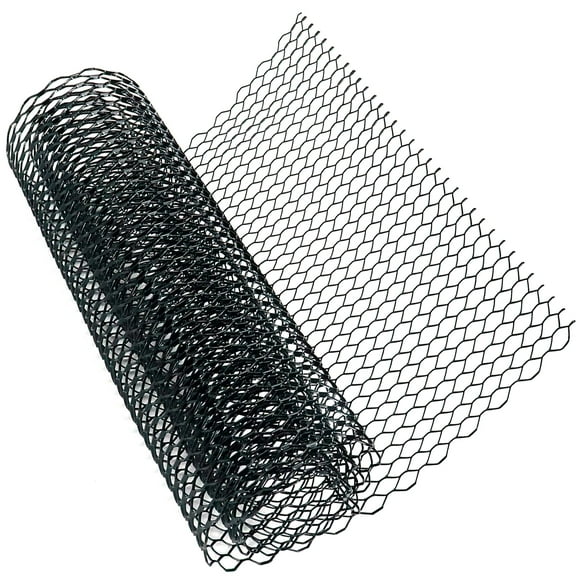 Modengzhe 40 X 13 Inch Car Grill Mesh Sheet Black Painted Aluminum Alloy Multifunctional Grille Mesh Roll 11 X 25 Mm Hexagon-Shape Grids