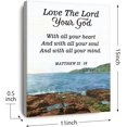 thumbnail image 2 of Christian Bible Scripture Matthew 22:38 Love the Lord Your God Canvas Wall Art Prints Decoration for Home Bedroom Living Room Church,Christians Gifts,11x14 Inch, 2 of 6