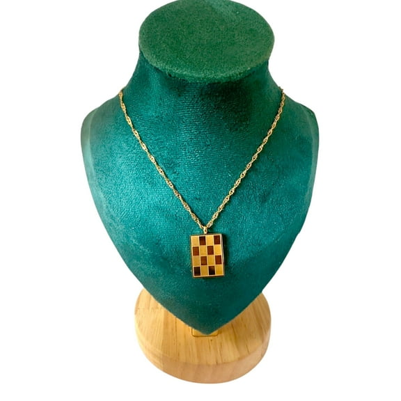 LAPRECIEUZ DE ARTHES JEWELRY 18K Yellow Gold Filled Tarot Card Pendant Necklace Women 18"