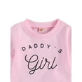 thumbnail image 2 of Spring hue Newborn Baby Girls Sweatshirt Outfit Clothes Set Daddy's Girl Printed T-Shirt Leopard Pants+Headband, 2 of 5