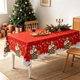 thumbnail image 6 of SLYNSHome Tablecloth For Christmas,Santa Claus Aluminum Foil Waterproof And Oilproof Xmas Table Cover, Holiday Party Decorations 137X183cm, 6 of 6
