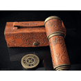 thumbnail image 2 of Brass Telescope (Clear and Long View) | Leather Case | Size 17 Inch | Brass Spyglass, Dollond London, 1920, Best Item For Gift And decor, 2 of 5