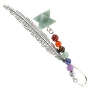 Colorful Merkaba Pendant Metal Bookmark (white Crystal) Page Markers Retro Vintage Rough Decor Bookmarks