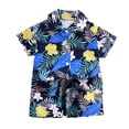 thumbnail image 3 of Tiijoy Boys Summer Beach Outfits Tropical Print Short Sleeve Shirt Shorts Set, Sizes 2-3, 3 of 4