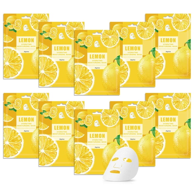 Paquete de 10 máscaras faciales variadas para el cuidado de la piel, máscaras faciales hidratantes a granel, juego de regalos para el cuidado de la piel para mujeres y hombres, máscara facial hidratan