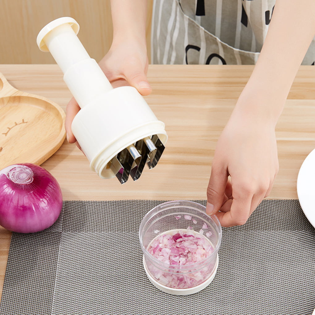 Kitchen Pressing Food Chopper Cutter Slicer Peeler Dicer Vegetable Onion Utensil 