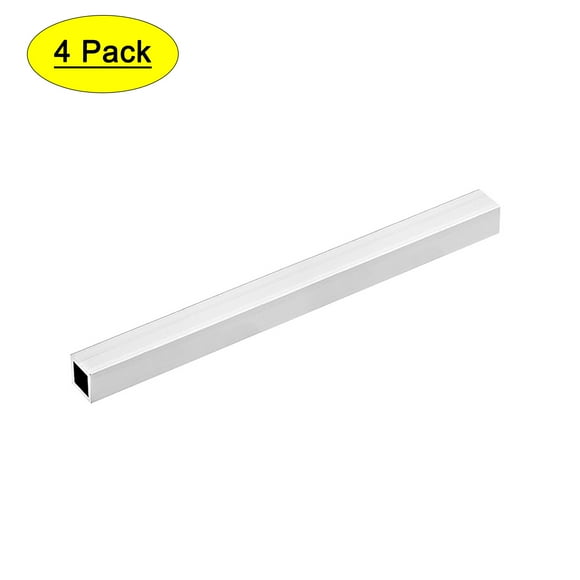 Unique Bargains 6063 Aluminum Square Tube 15mmx15mmx2mm Wall Thickness 200mm Length Seamless Straight Tubing 4 Pcs