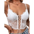 thumbnail image 4 of Gzhioc Women Sleeveless Camisole with Adjustable Bandage,Mesh Perspective Summer Clothing, 4 of 8