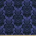 thumbnail image 1 of Abstract Fabric by the Yard, Damask Inspired Handmade Pattern Polka Dots and Leafy Flourishes, Upholstery Fabric for Dining Chairs Home Decor Accents, Lavender Charcoal Grey by Ambesonne, 1 of 4