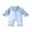 Sky Blue, variant on RUINIXCW Infant Girl Romper Pajamas Lapel V Neck Long Sleeve Ruffle Cuffs Loungewear