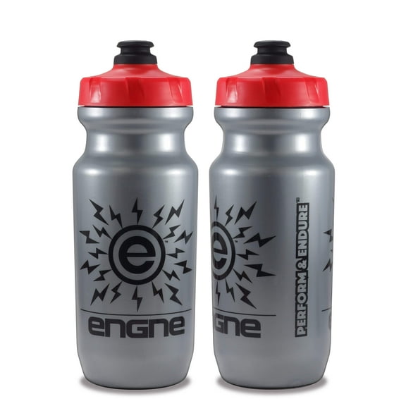 NGN Sport – High Performance Bike Water Bottles – 21 oz | Silver Iridescent  Black (2-Pack)