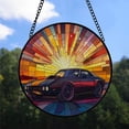 thumbnail image 2 of Women Christmas Gift - Super Car Christmas Stained Glass Hanging Ornament - Bright Holiday Tree Decoration & Secret Santa Gift for Family & Friends, 2 of 3