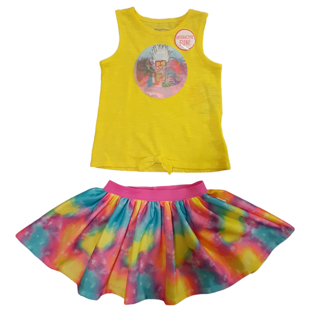 Trolls Toddler Girl Tank Top & Tutu Skirt, 2 pc Outfit Set