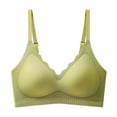 thumbnail image 5 of XFHLMJFF Bras For Women Soft Cozy Casual Everyday Bralette Seamless No Underwire Scalloped Push Up Wireless Comfort Lettes Full Coverage Leisure Underwear, 5 of 5