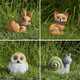 thumbnail image 5 of Búho decorativo para jardín, lámpara solar, estatua de resina, escultura animal, decoración artística para jardín, 5 of 5