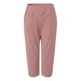 thumbnail image 5 of GEWSEY Dressy Capri Pants for Women Stretch High Waisted Crop Work Pants Summer Casual Capris Slacks Yoga Trousers Dress Pant (Pink, S), 5 of 9
