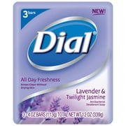 Dial Lavender And Twilight Jasmine Body Skin Bath Bar Soap - 3 Ea, 3 Pack